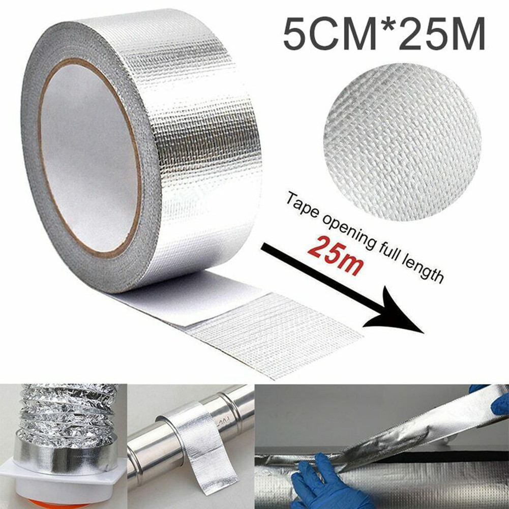 Cinta de envoltura de escudo térmico adhesivo, piezas de aluminio para tubo de escape, 1 rollo