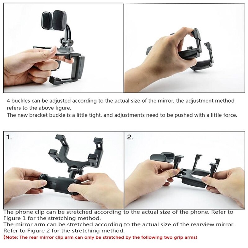 Mobiltelefon holder - holder til bilholder bil bakspejl lastbil auto beslag holder holder til iphone xs/x /11,  samsung galaxy, h