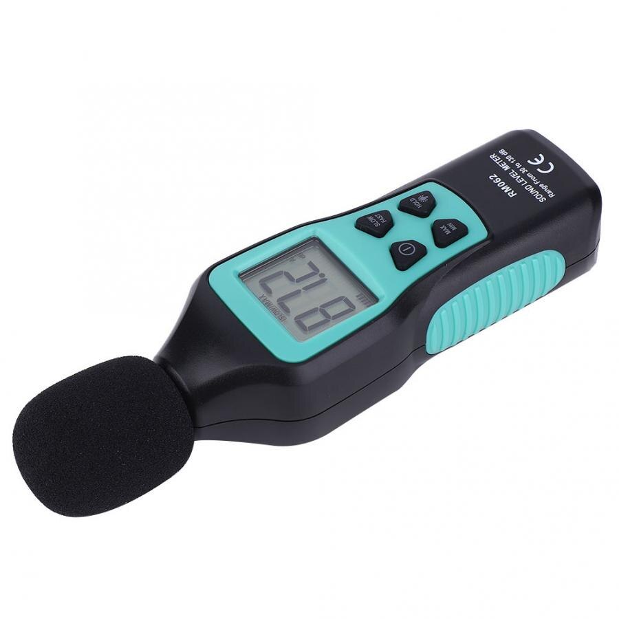 Noise Tester RM062 LCD Digital Sound Level Meter Noise Detect Tester Data Decibel Measurement 30-130dB Digital Sound Level Meter