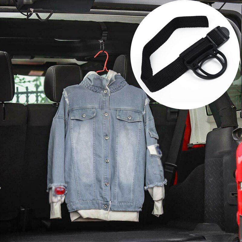 Dekoration bärbar bil 1 st inredningsverktyg klädkrok svart för jeep wrangler jk jl obegränsad hängare störtbåge