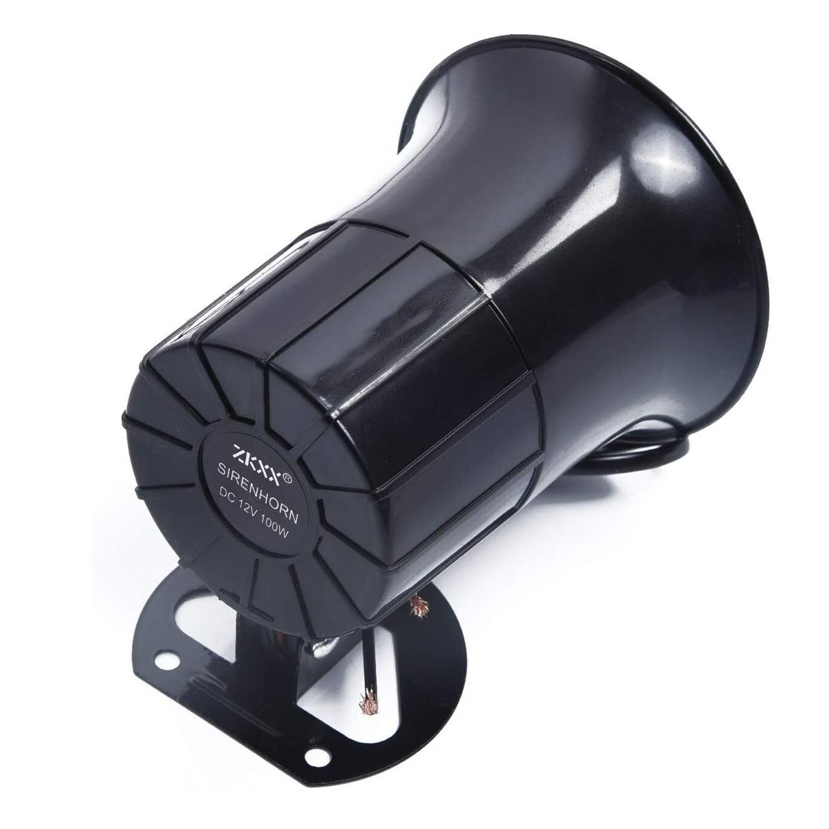 Car Horn Siren with MIC Super Loud Motorcycle Vehicle Truck Warning Alarm Amplifier Loudspeaker Police Firemen 6 Sound 12V 100W