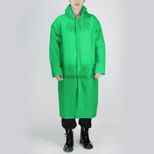 Daily protection hazmat suit Clothing anti-virus Lightweight Rain Jacket Coat Kagoul Hooded Pac A Way Showerproof: Green
