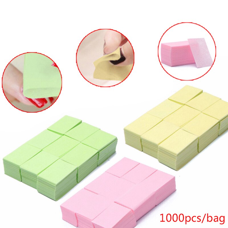 1000 Stks/set Nagellak Remover Nail Doekjes Bad Manicure Gel-Pluizende Doekjes Non-woven Servetten Voor Nagels nail Art Tool