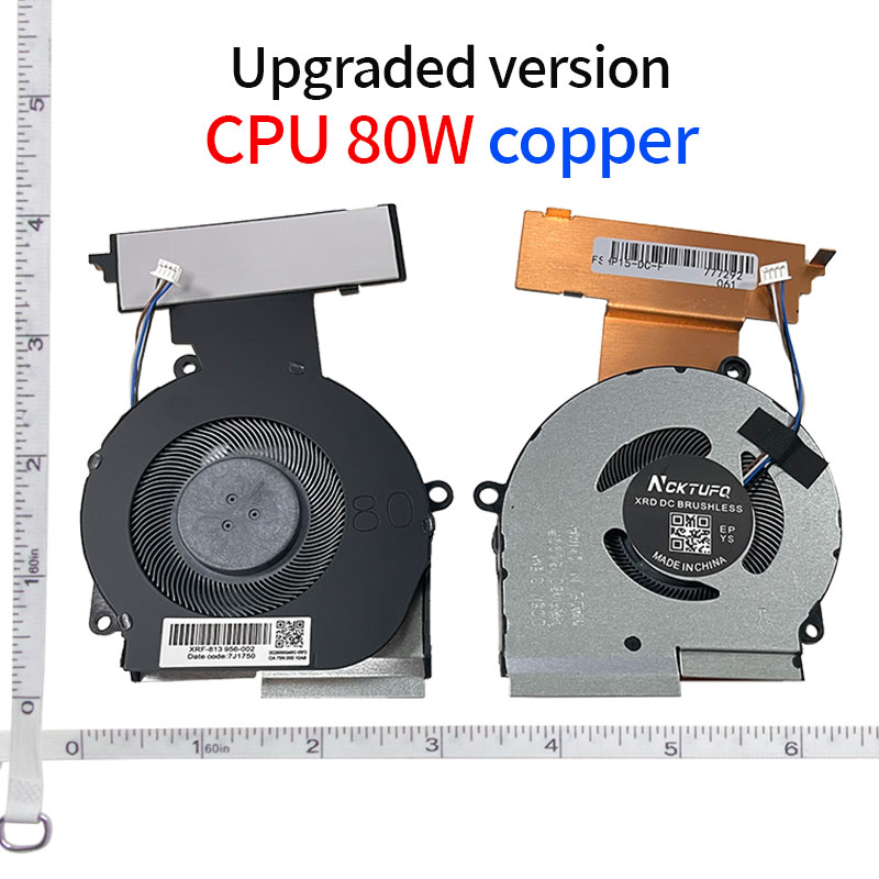 Laptop cpu gpu kylfläkt för hp omen 4 pro 15- dc tpn -q211 15-dc0011nr 15-dc0025ca l30203-001 l30204-001: Röd