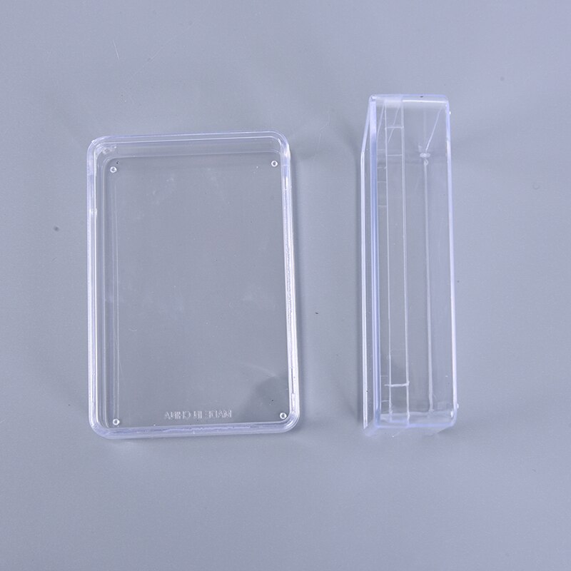 2 stk gennemsigtige plastik æsker spillekort container opbevaring kuffert pakning spil kort box til poker 9.3cm x 6.3cm x 2.2cm