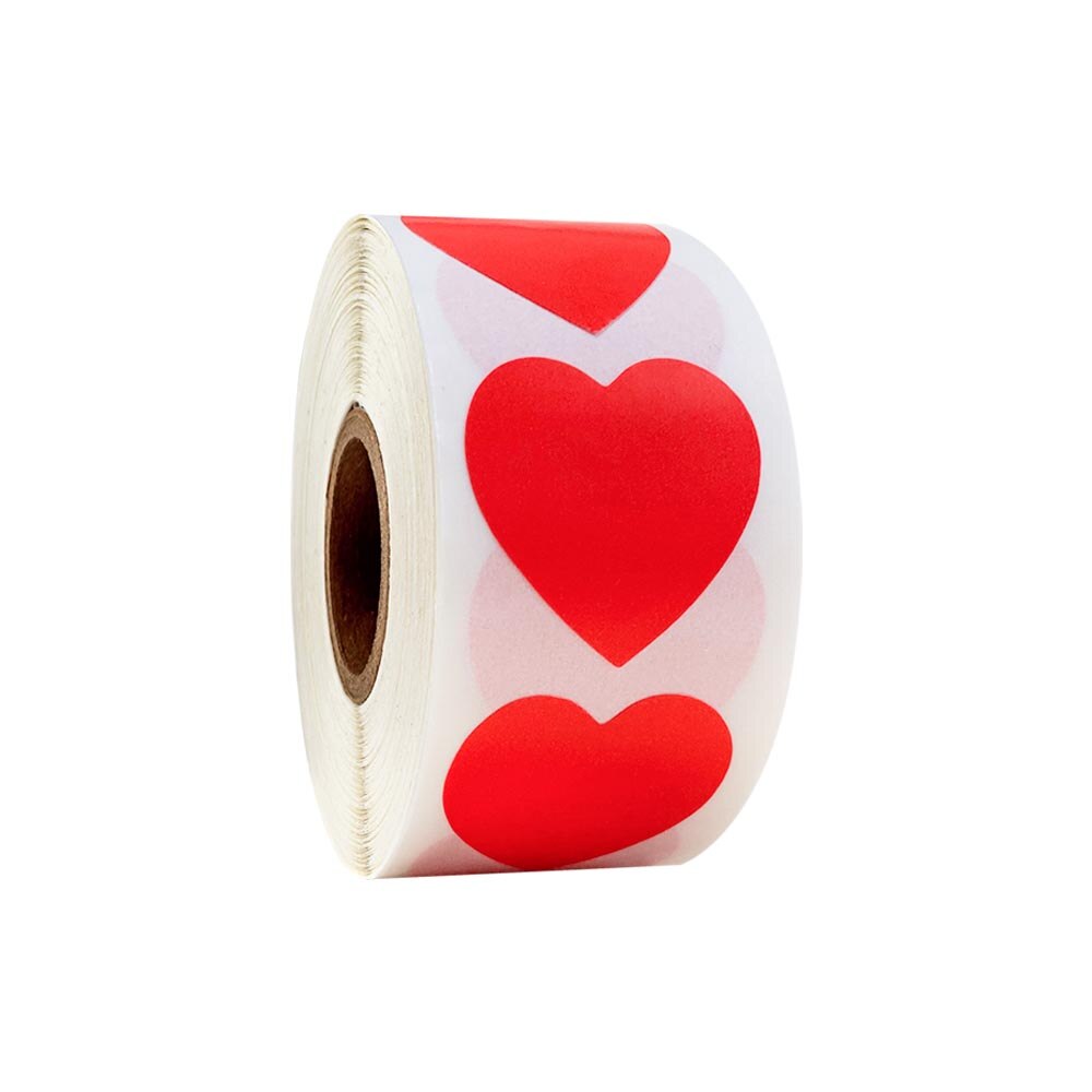 500pcs Chroma Label Color-Code heart Labels stickers Black white green blue orange red brown yellow gold stationery stickers