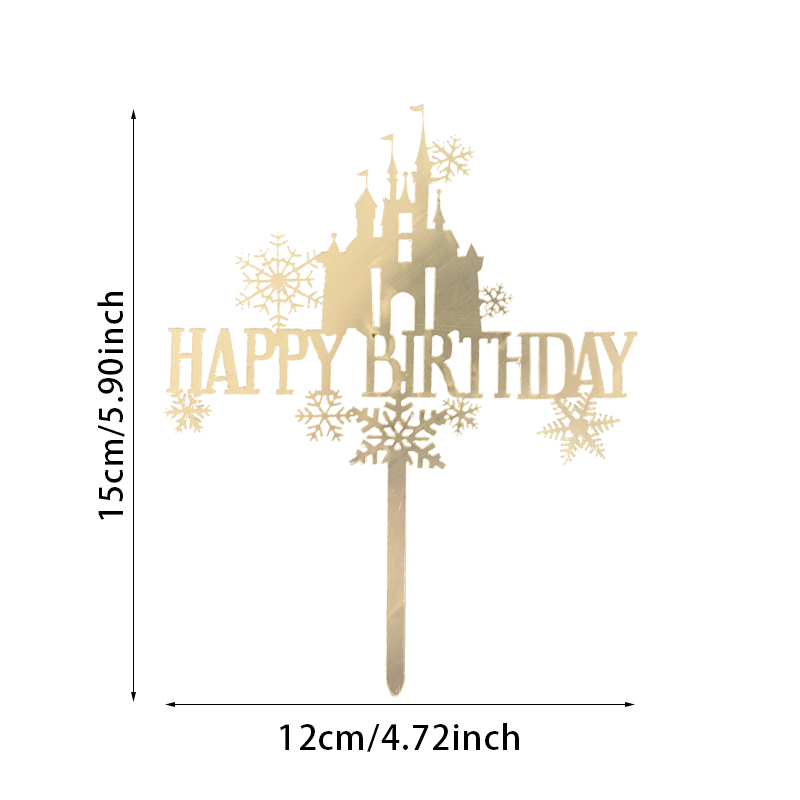 szczęśliwy urodziny ciasto cylinder płatek śniegu zamek ciasto dekoracja akryl niebieski Christmas drzewo Cupcake Toppers pieczenie impreza dekoracje: zgniły zielony
