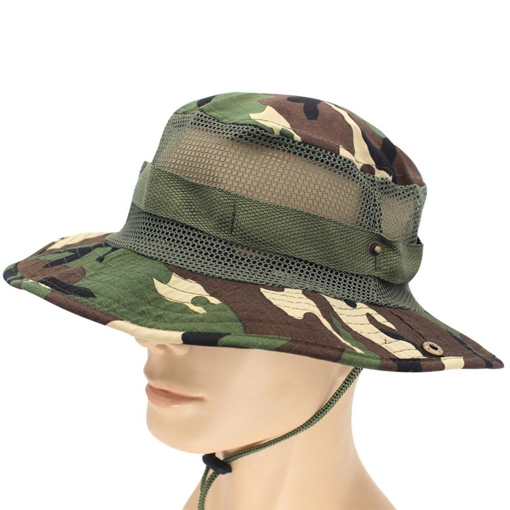 Verstelbare Cap Camouflage Boonie Hoeden Nepalese Cap Heren Visser Hoed Bergbeklimmen vissen camouflage hoed & cx