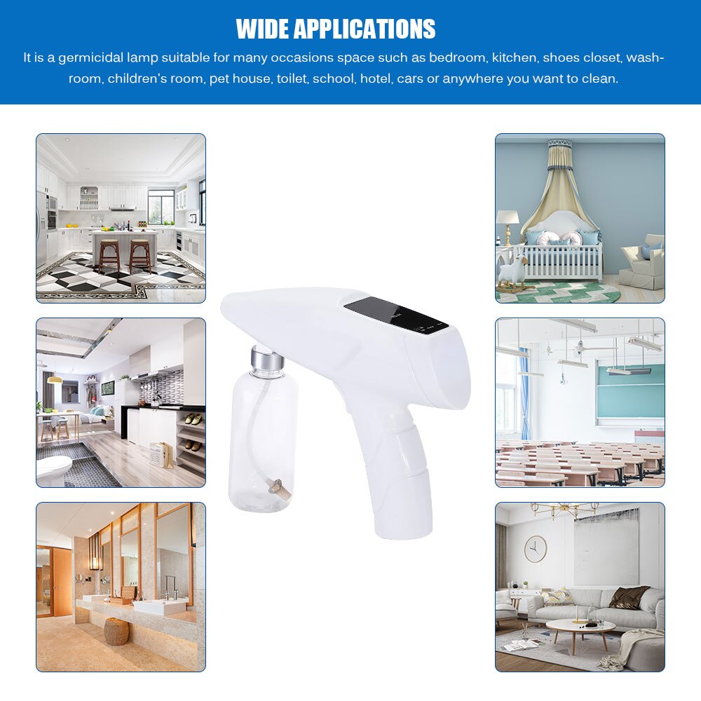 Disinfection Sprayer Hand-Held Atomizer Rechargeable Electric Sprayer Nozzle Adjustable Fogger For Home School Or Garden Plants