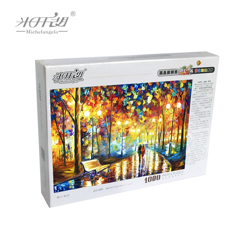 Michelangelo quebra-cabeças de madeira 500 1000 peças com você todo o caminho dos desenhos animados brinquedo educativo pintura decorativa decoração para casa