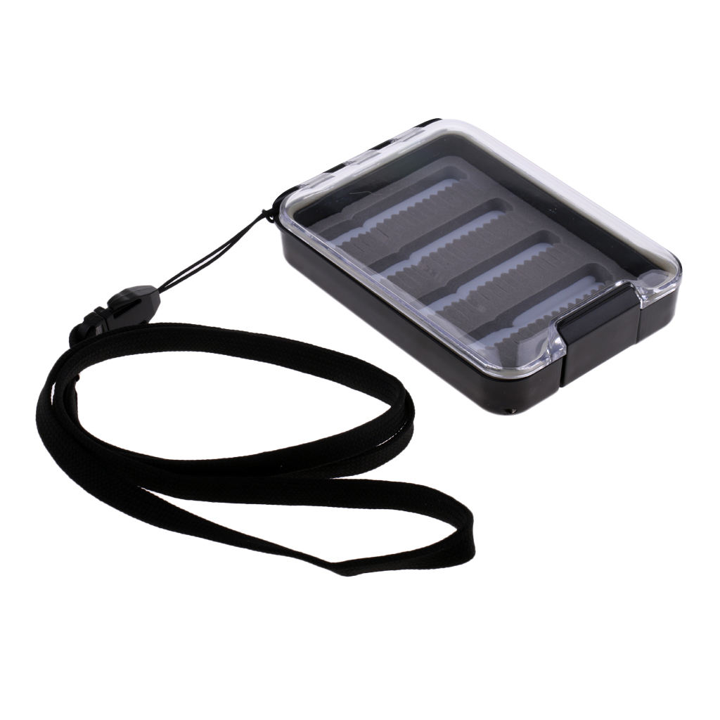 ABS Plastic Waterproof Fly Box Durable Fly Fishing Foam Insert Case Fishing Clear Lid Case Fishing Tackle Storage Case Holder