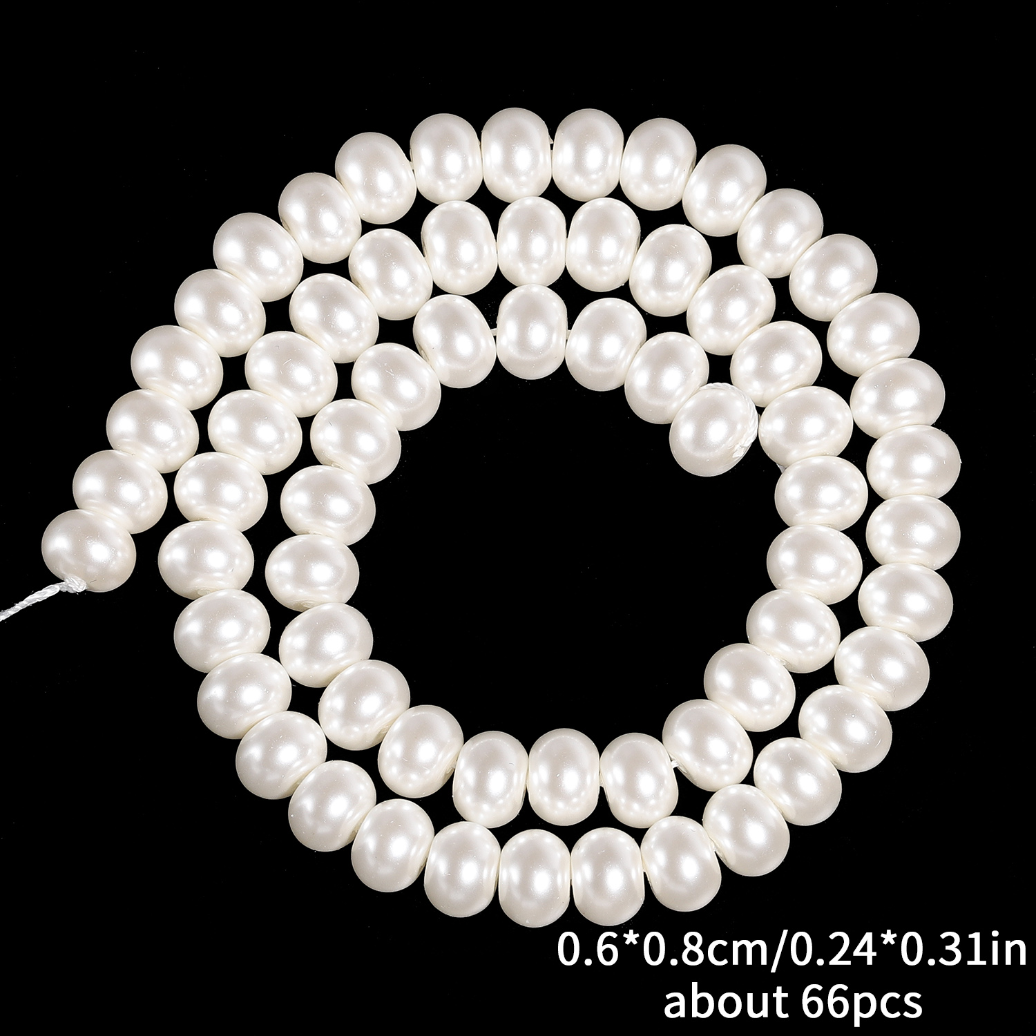 Perlas de imitación blancas redondas planas, cuentas sueltas de vidrio para joyería, costura, accesorios para pulseras y pendientes hechos a mano DIY