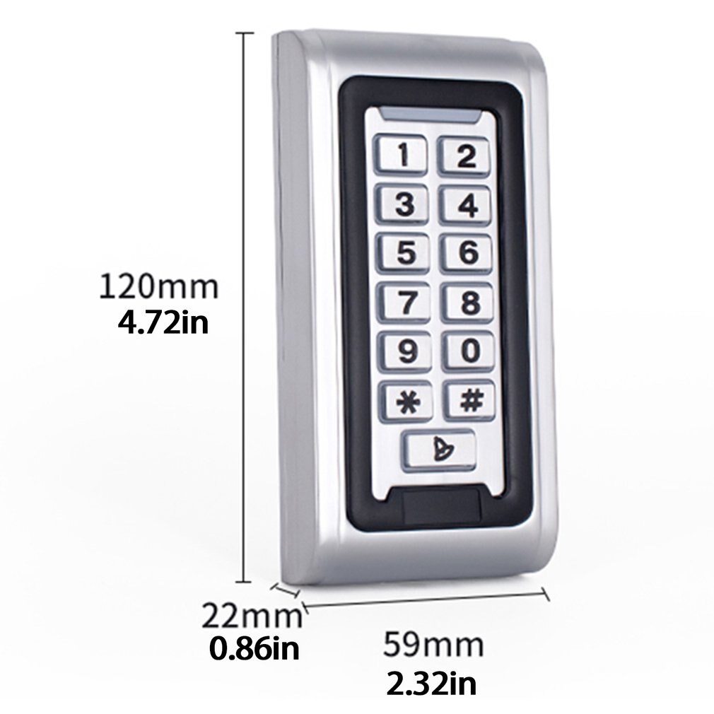 S600 Metal Waterproof Access Control backlit keyboard WG26 output/input User capacity 2000 anti-vandal home security