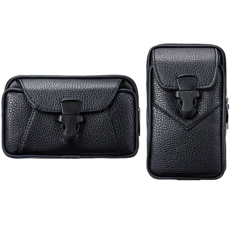 Vintage Pu Lederen Heuptas Riem Loop Holster Carry Phone Pouch Wallet Case D0LF