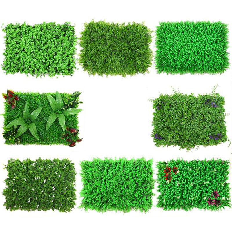 Artificial Lawn Simulation Plant Wall Artificial Leaf Hedge Panels Background Plastic Lawn for Home Garden Patio