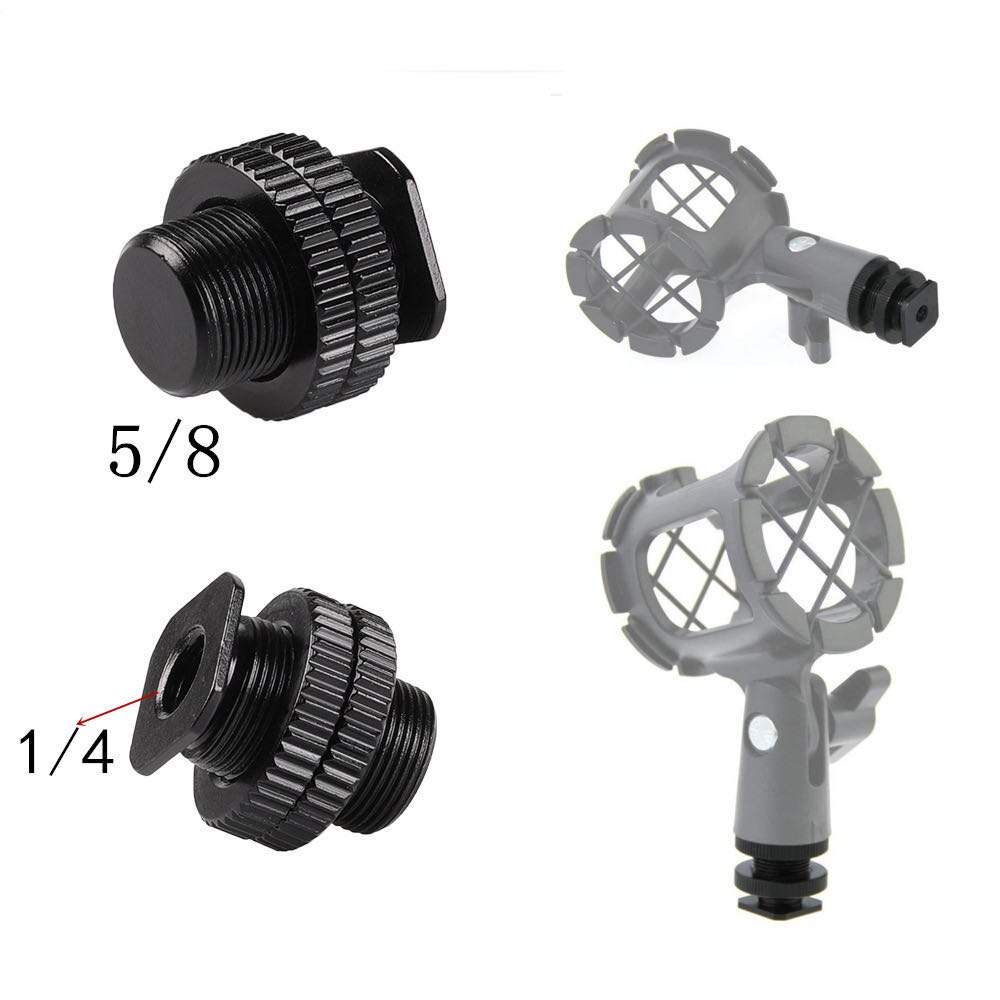 1/4" to 3/8" 5/8 Male to Female Double Layer Thread Screw Mount Adapter Tripod Plate Screw mount for Camera Flash Tripod Mic