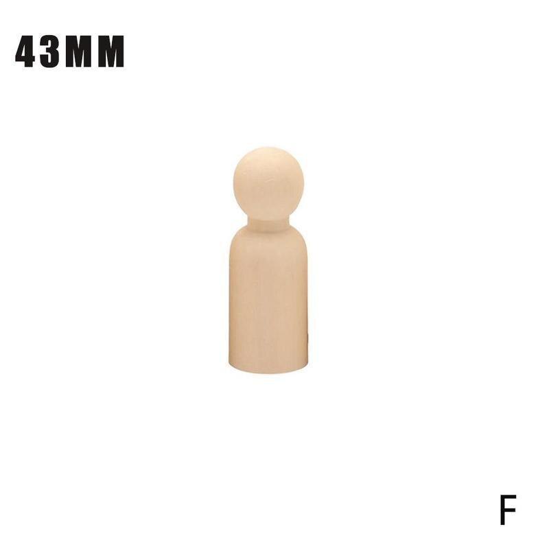 1 Uds. De muñecos de madera sin pintar, muñecos de Madera hechos a mano para hombres y mujeres, figuras artesanales, Graffiti de Color pequeño, juguete de madera W7Q5: F