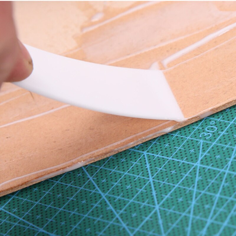 1pc White Plastic Leather Scraper Gluing Gumming Board DIY Handmade Sewing Leather Tool Apply Glue Sheet Leather Accessories