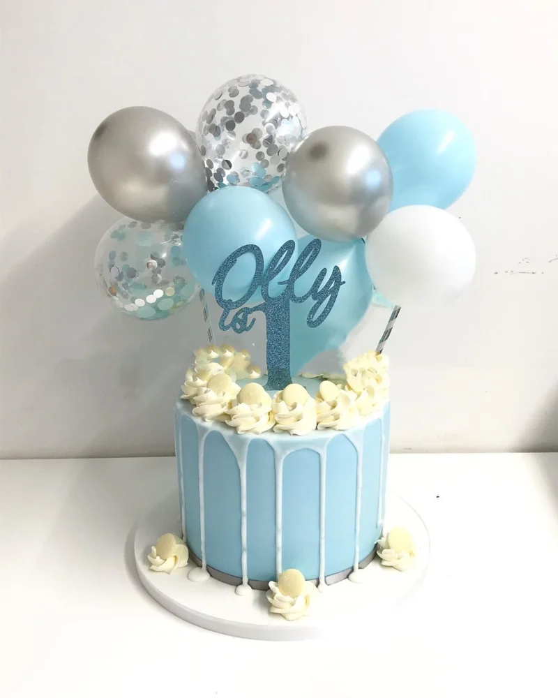 10 stks 5 Inch Ballon Cake Topper Metalen Confetti Ballen Cloud Vorm voor Verjaardag Baby Douche Bruiloft Decoratie DIY benodigdheden: Bruin