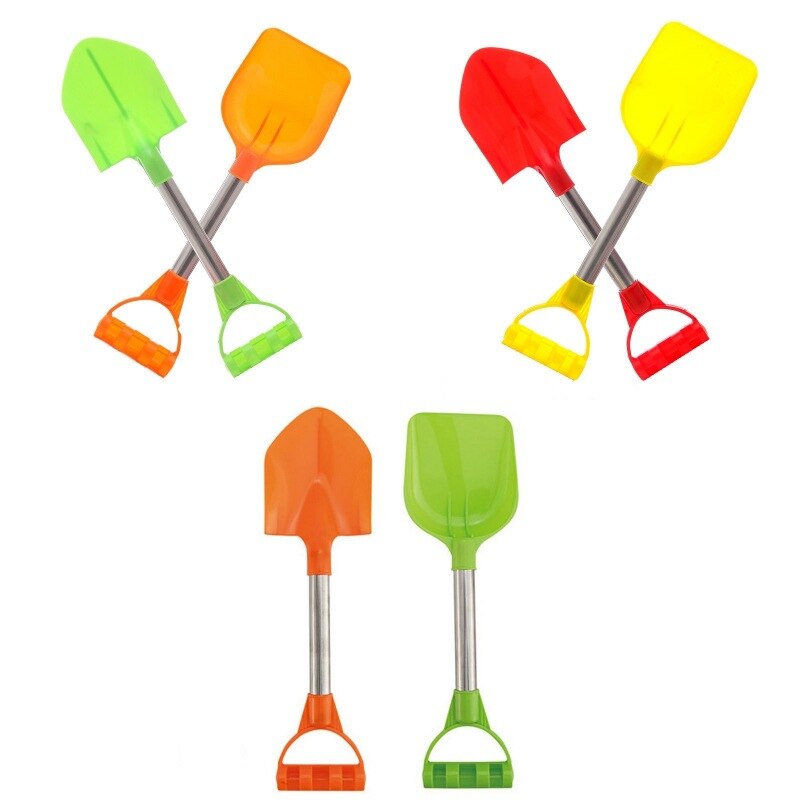 2 Stks/set Zomer Zand Schoppen Voor Kids Peuter Plastic Strand Schop Tool Speelgoed Met Handvat Graven Zand Beach Fun outdoor