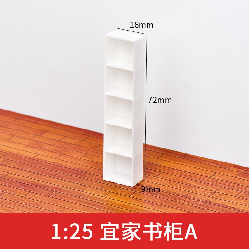 2 Stuks 1/25 1/30 1/50 Schaal Zand Tafel Diy Model Building Materiaal Moderne Boekenkast Kast Model: 1