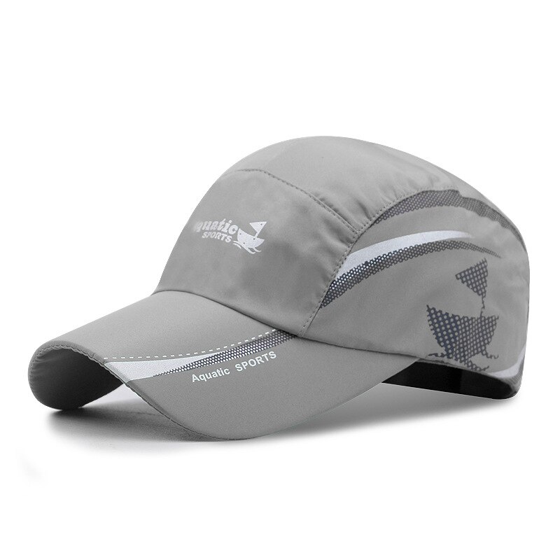 Zomer Outdoor Zon Hoeden Snel Droog Waterdichte Golf Vissen Cap Verstelbare Unisex Baseball Caps: N431-Gray