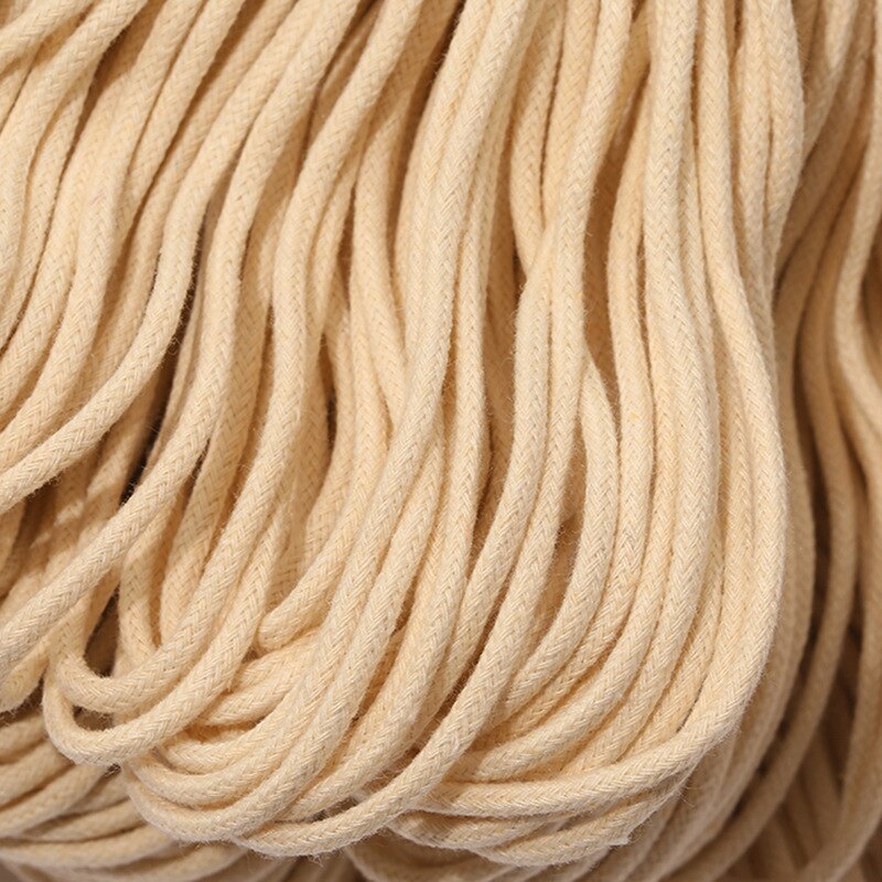 3mm 100Meters Cotton Cord Rope Braided Twisted Rope High Tenacity Thread DIY Textile Craft Woven String Home Decoration