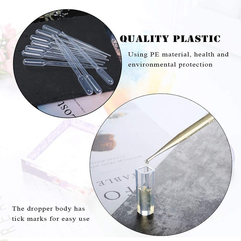 Hars Mallen, 20Pcs Diy Siliconen Hars Mallen, Epoxy Casting Mallen Met Meting Cup, druppelaar En Wood Sticks