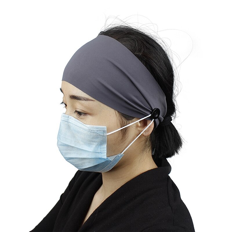 Knop Hoofdband Voor Verpleegkundigen Vrouwen Mannen Yoga Sport Workout Tulband Tie Dye Hoofd Wrap Elastische Haarband