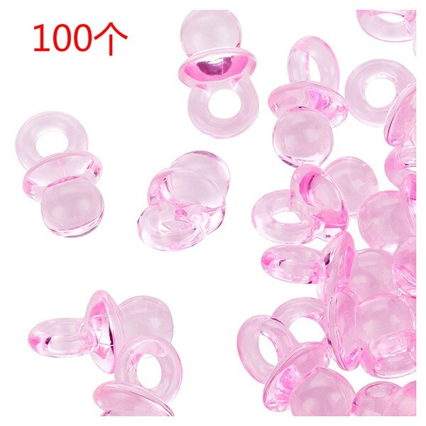 100 stk pink mini-sut sut  - 2 cm -  sut til baby shower eller som vedhæng - baby sut lavet af akryl