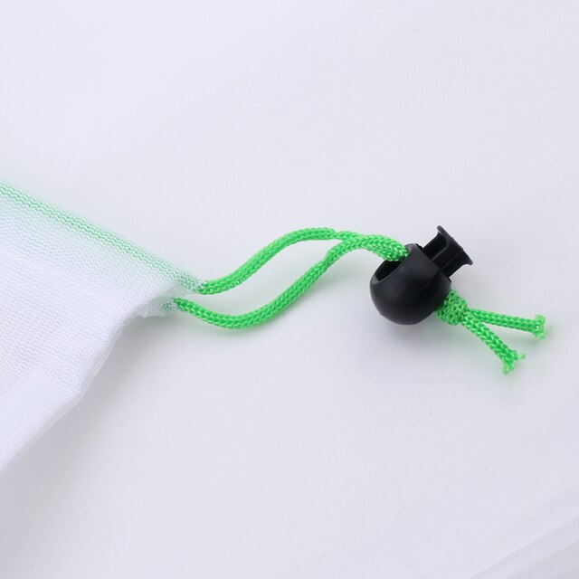 Eco Friendly Bags for Vegetables Fruit Reusable Produce Mesh Vegetable Bags kitchen Storage Net Washable Bag Food Storage: Green / Small