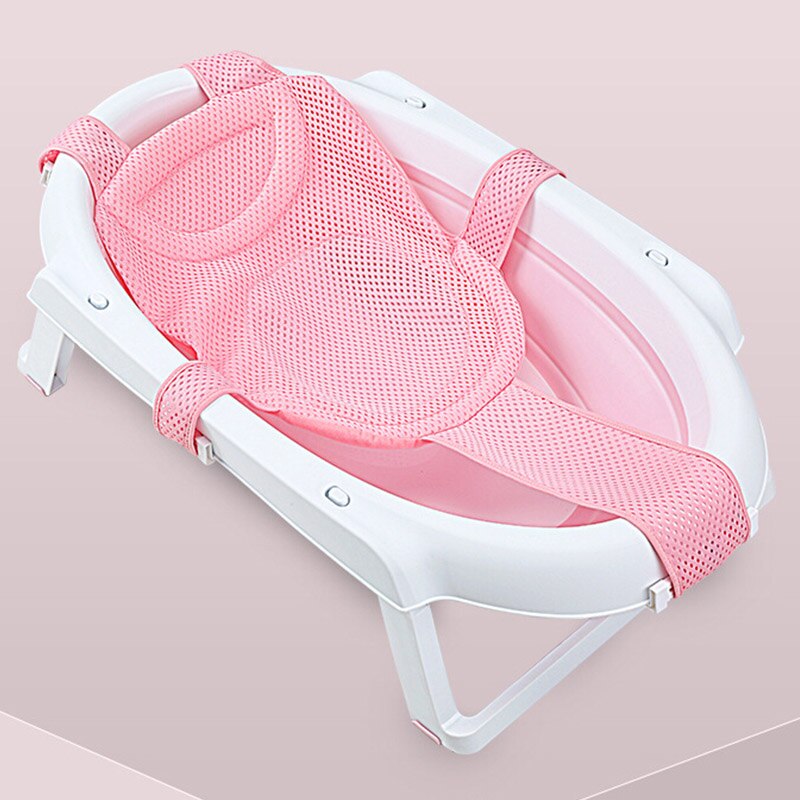 Cuna de bebé ajustable en forma de cruz para baño antideslizante, cuna de ducha para niños, cama, malla para asiento, asiento de Casa de algodón y PP