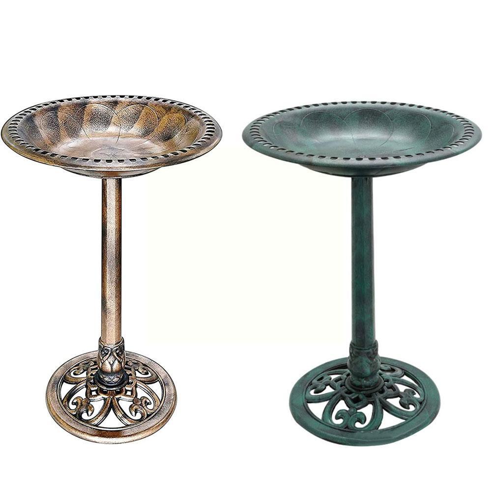 2 in1 pedestal pássaro banho ao ar livre jardim decoração do vintage fonte decorativa quintal pássaro jardim ao ar livre arte k3g4