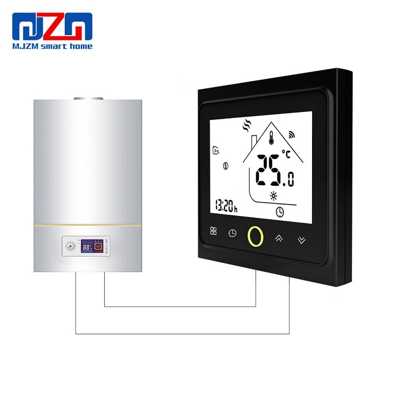 MJZM BGL-002-WiFi Thermostat pour Chaudière À Gaz Régulateur De Température Alexa Google Home Contrôle Thermorégulateur pour Pièce Chaude: BGL-002HB