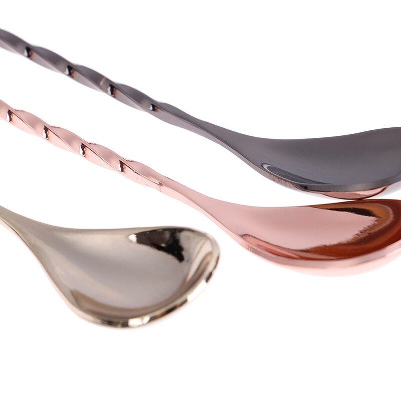 30cm Cocktail Spoon Bar Spoon Stainless Steel Mixing Spiral Pattern Bar Teadrop Spoon Bar Tool Bartender Tools