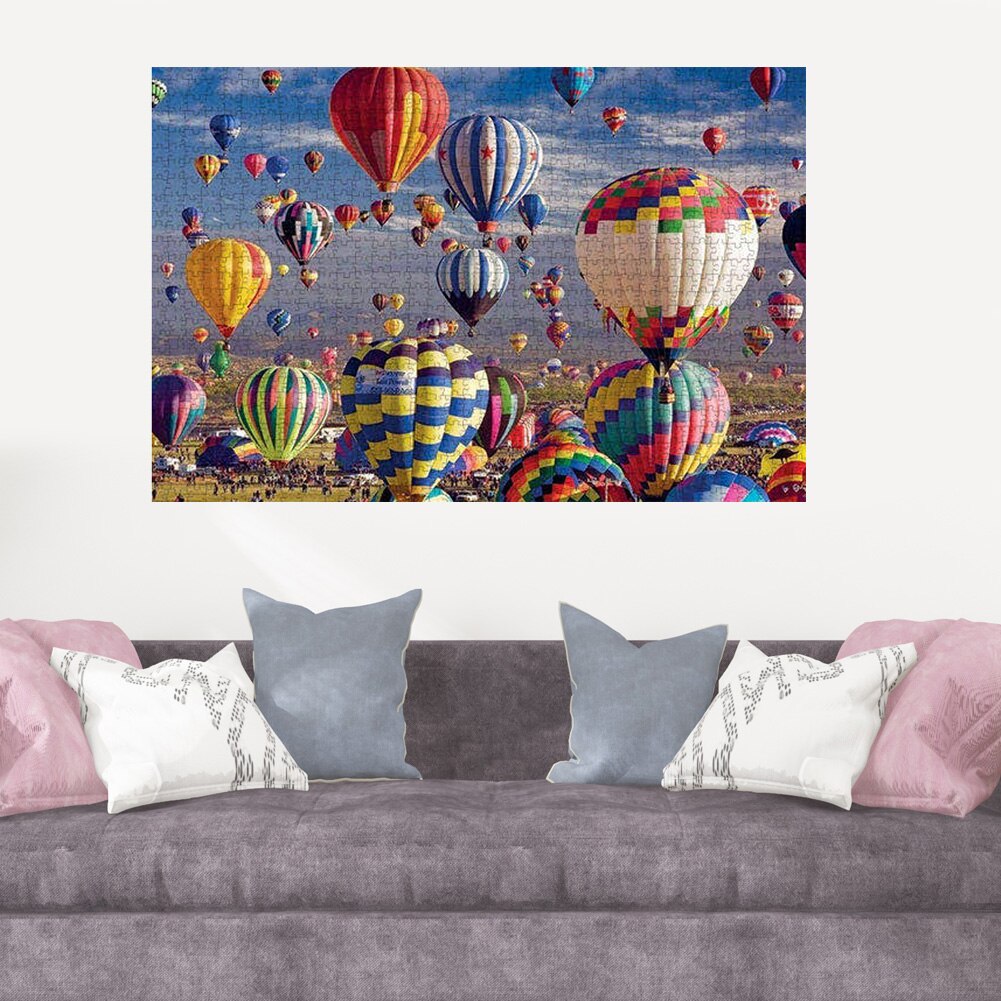 1000 Stuks Puzzels Voor Volwassenen Kids Verdikte Papier Air Ballon Puzzel Educatief Speelgoed Diy Puzzels Voor Kinderen Volwassenen