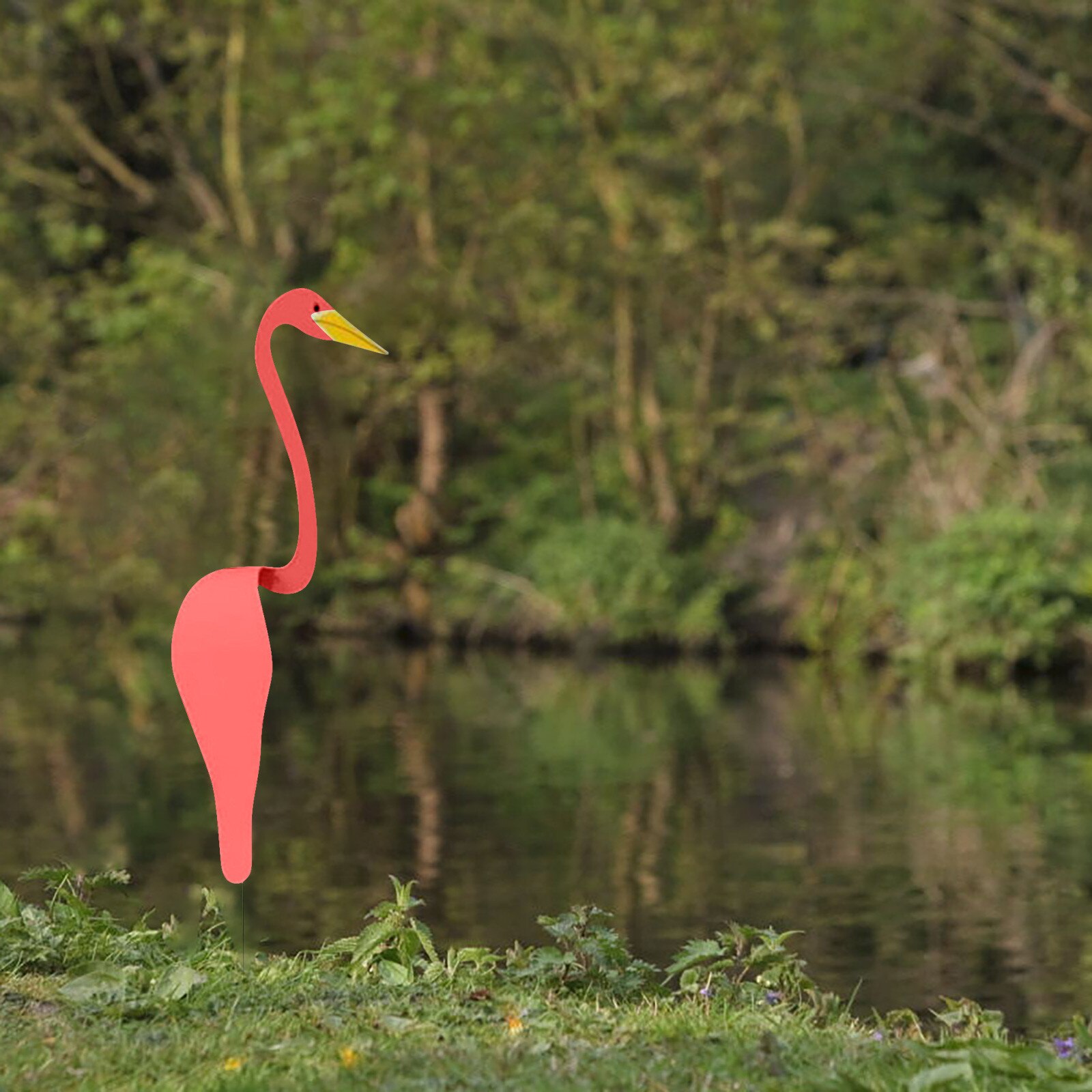 Flamingo White Swirl Bird Garden Decoration Outdoor Windmill for Yard White Duck Spin with The Breeze Garden Party Decor D06