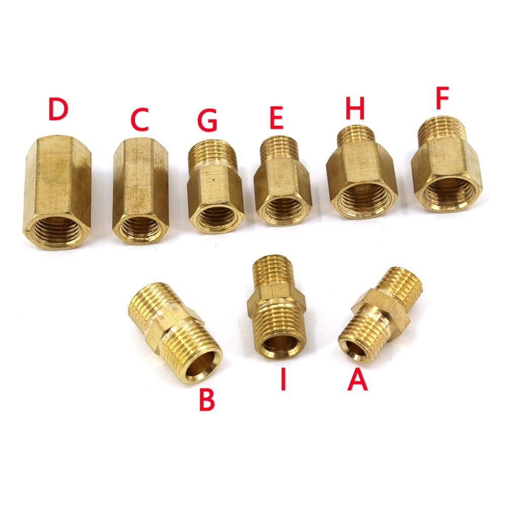 PCP Airforce Copper Double End Male Plug Quick Coupler Connector M10x1 M8x1 Female Male Thread Air Socket Connection Fittings