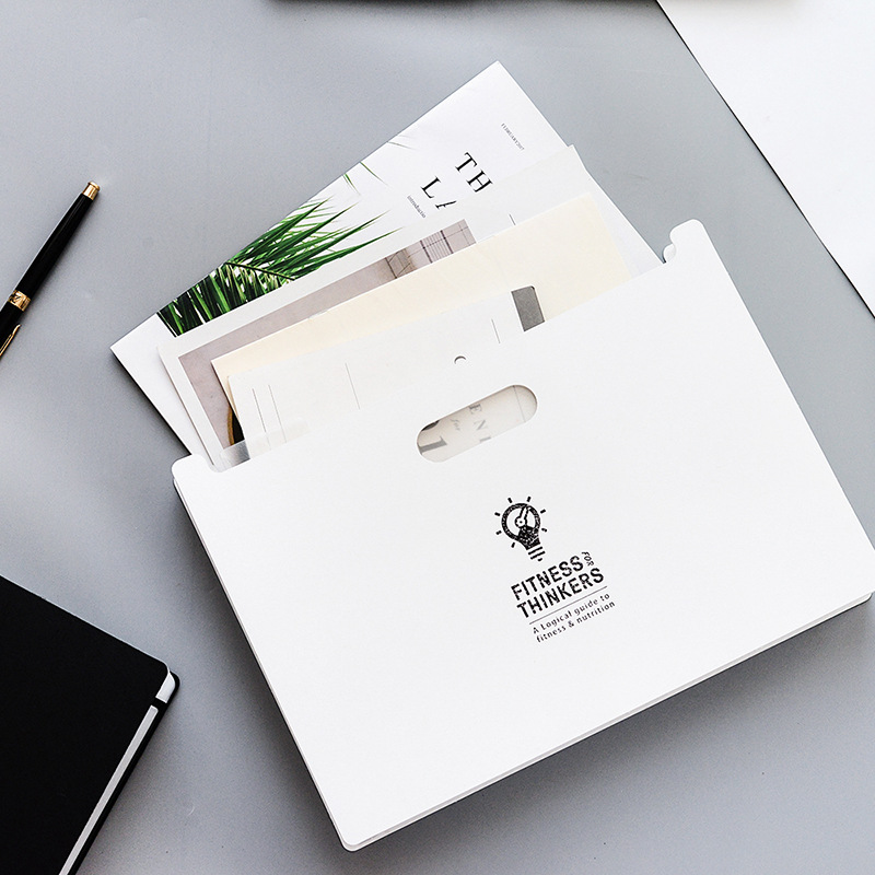 TOPPER 12 Pockets Expanding File Folder A4 Organizer Portable Business File Office Supplies Document Holder Carpeta Archivador