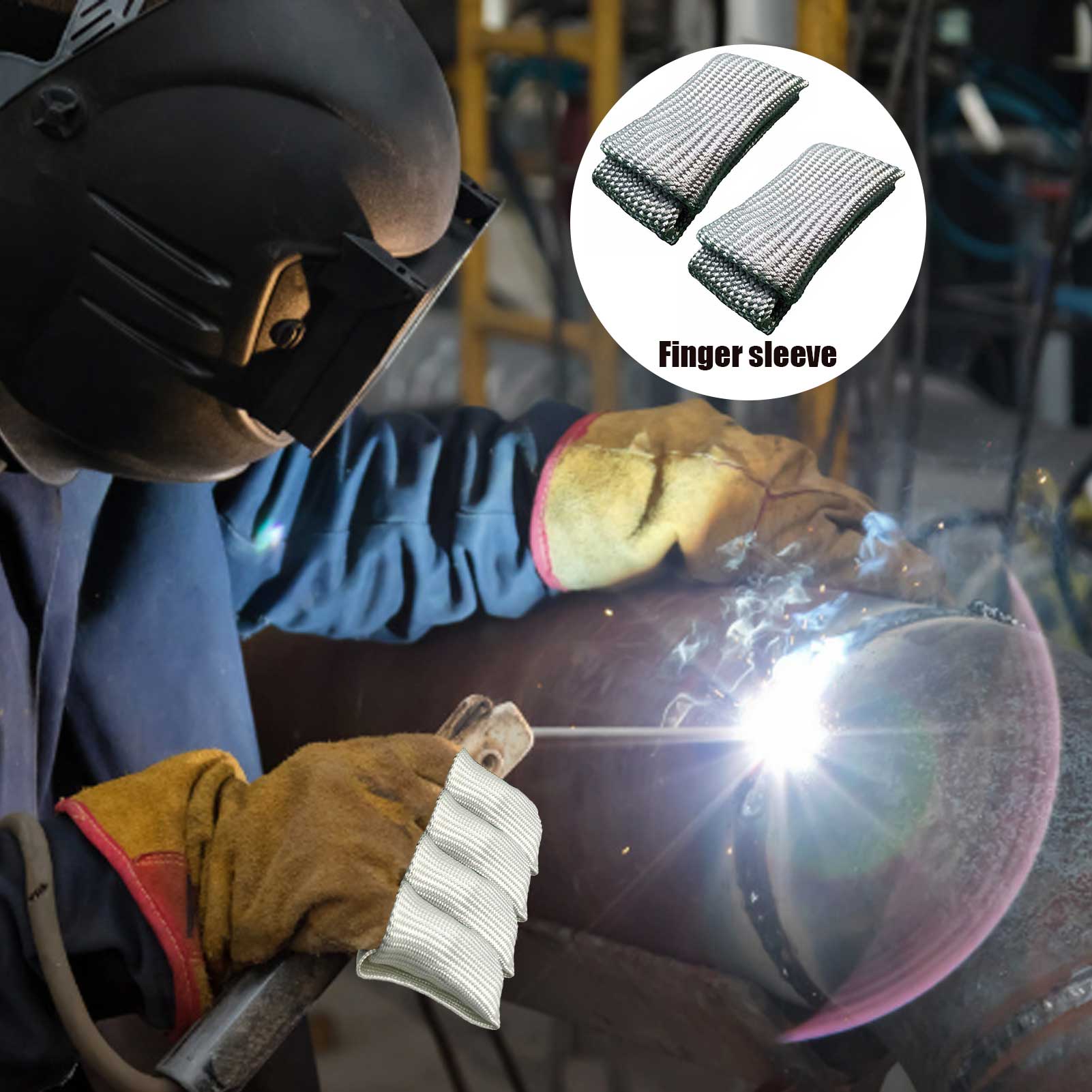 Embouts de soudage Tig, 2 pièces, protection thermique pour doigt, Installation, coupe, soudage à l&#39;arc à l&#39;argon, anti-brûlure, verre actif