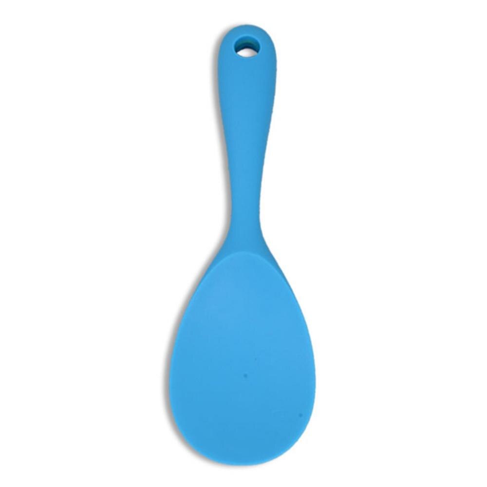 Cuillère à Riz En Silicone Breeshy - Couleur Vert Lait, Manche En Bois - Anti-adhésive, Ne Raye Pas Les Poêles - Pour Cuiseur à Riz Et Casseroles - 5