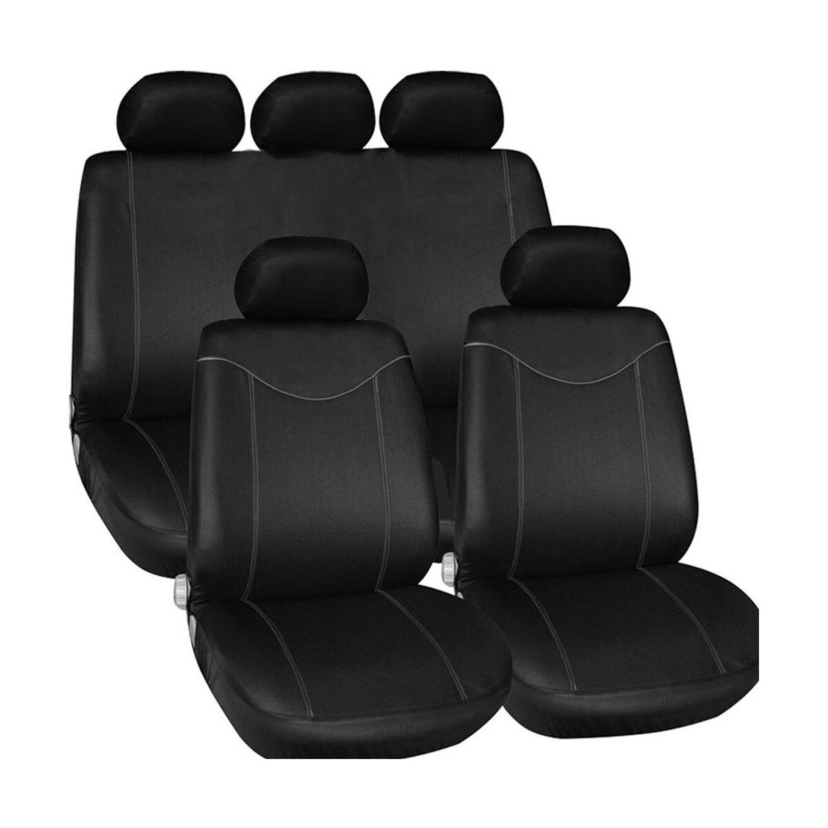 Bilsædebetræk til 5/2 sæder universal autostolbeskytterpude foran bagdæksel indvendigt tilbehør køretøjsbil styling: 5 sæder grå