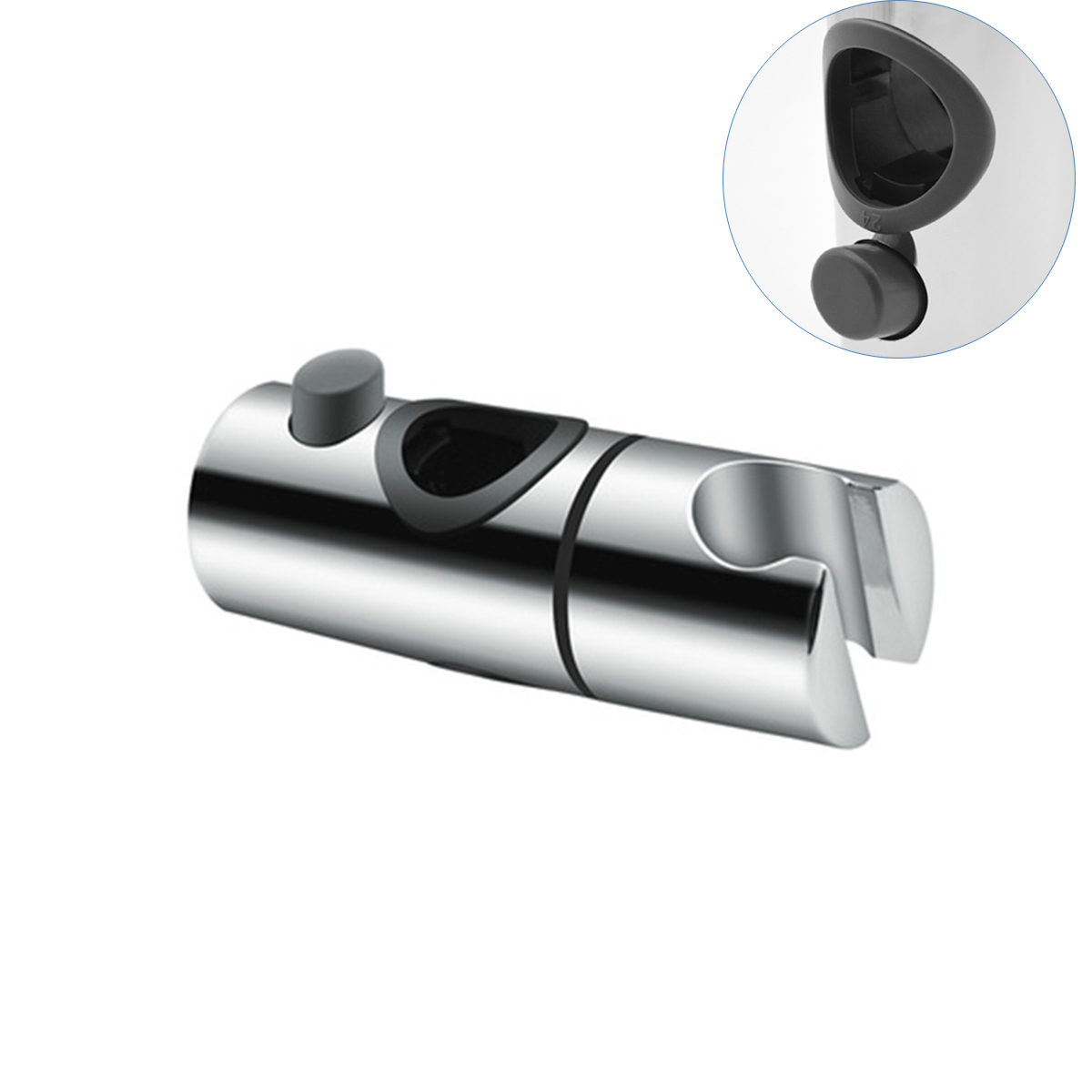 Adjustable Universal Bathroom Shower Head Fitting Slip-on ABS Chrome Shower Rail Holder Shower Bracket Accessories: HT01-2