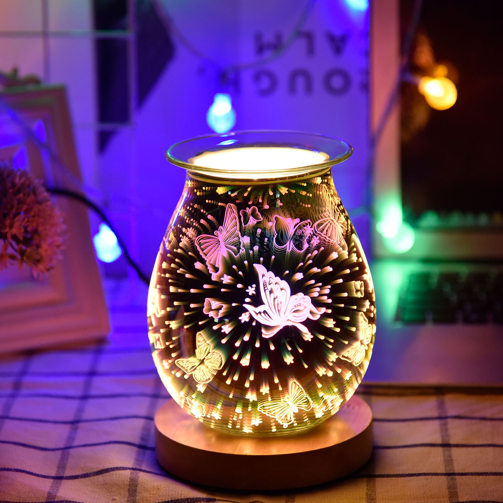 Home Aroma Electric Wax Melt Burner Lamp Night Light Wax Warmer 3D Plug Aromatherapy Wax Melt Warmer