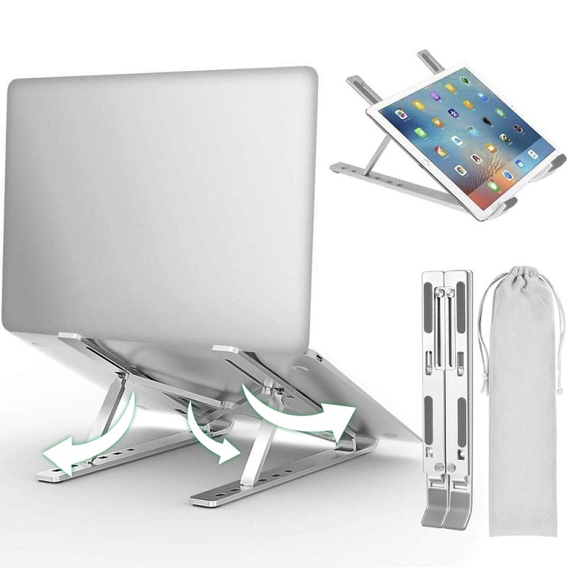 Portable Laptop Stand Aluminium Foldable Macbook Pro Support Adjustable Notebook Holder Base For Tablet PC Computer Bracket
