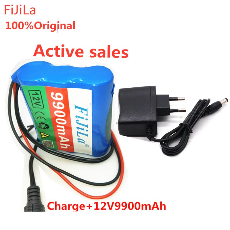 12V 9900mAh 18650 Li-ion Rechargeable battery pack for CCTV Camera 3A Batteries+ 12.6V EU US Charger+Free shopping