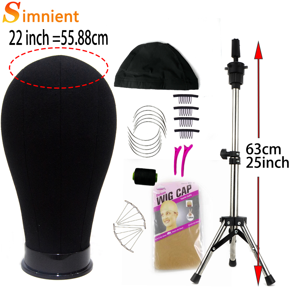 Cabeza de maniquí con trípode para hacer peluca, sombrero, gafas, máscara, exhibición, cosmetología, cabeza de maniquí para práctica de maquillaje, Kit de instalación de peluca: Multicolor