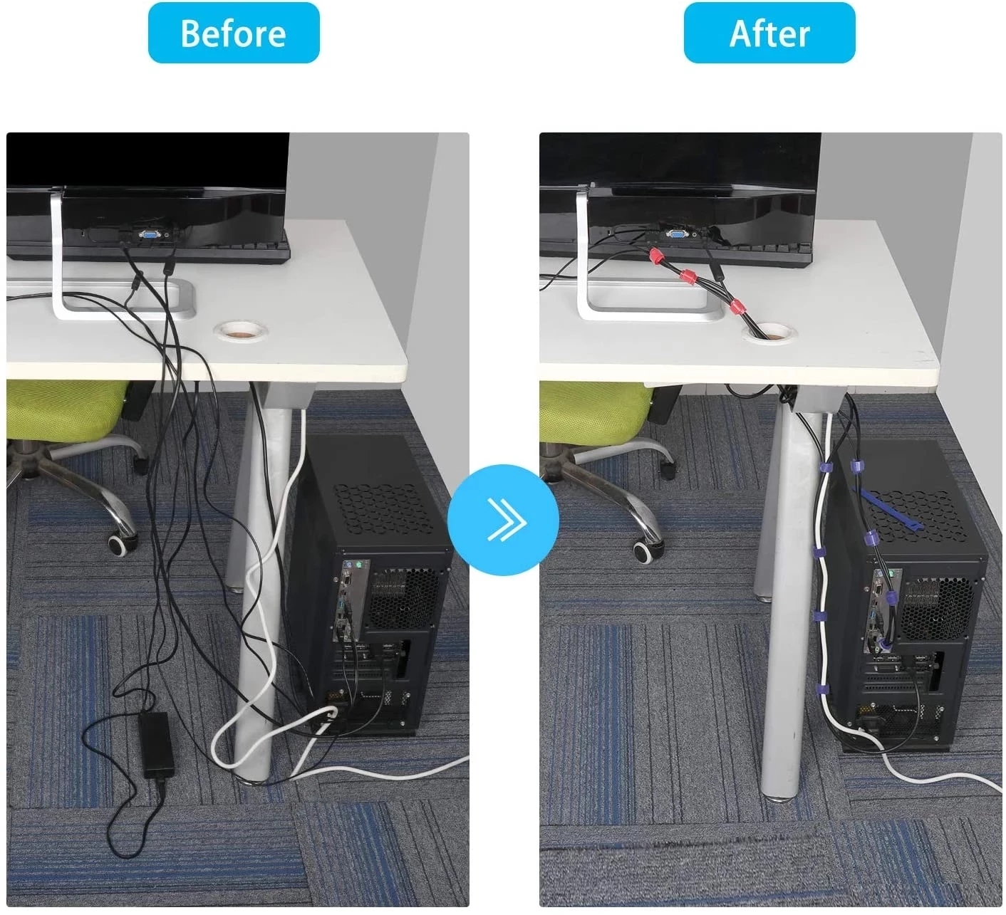 10/30/50 Uds bridas para cables liberables plásticos de colores bridas para cables reutilizables envoltura de bucle de nailon paquete de cremallera bridas Cable de brida USB tipo T