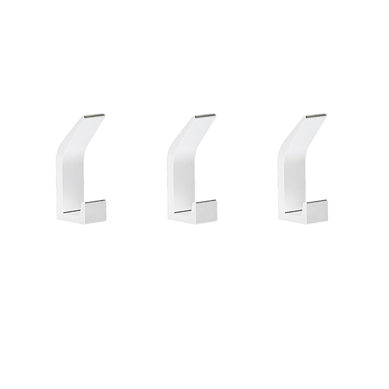 Zelfklevende Handdoek Sleutel Haak Badkamer Kleren Haak Voor Slaapkamer Robe Hook Kapstok Voor Woonkamer Keuken Accessoires: A-white 3pcs
