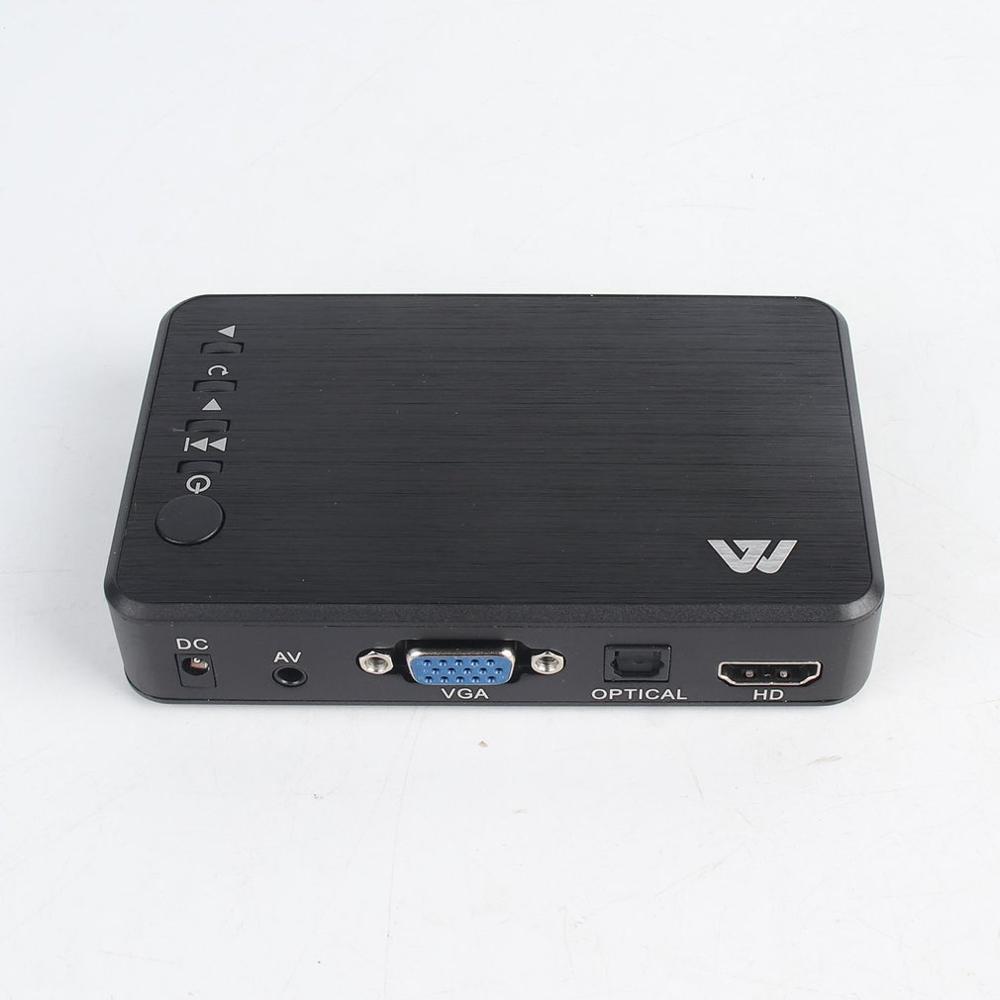 mini przenośny pełny HD 1920x1080 hdmi vga AV USB dysk twardy U odtwarzacz dysków odtwarzacz multimedialny H7 dla domowego biura samochodowego